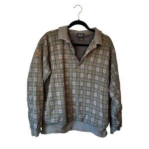 Vintage Etonic Green Plaid Gore Windstopper Size L